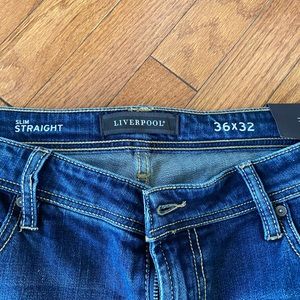 Mens Liverpool Jeans: 36x32 Slim Straight New w/tags
